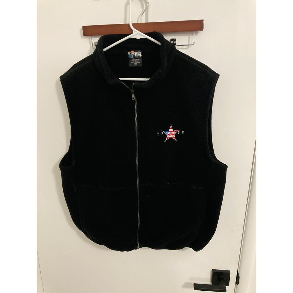 Freedom TV Show Vintage Crew Fleece Vest, Black, Large, 2000, Sci-Fi